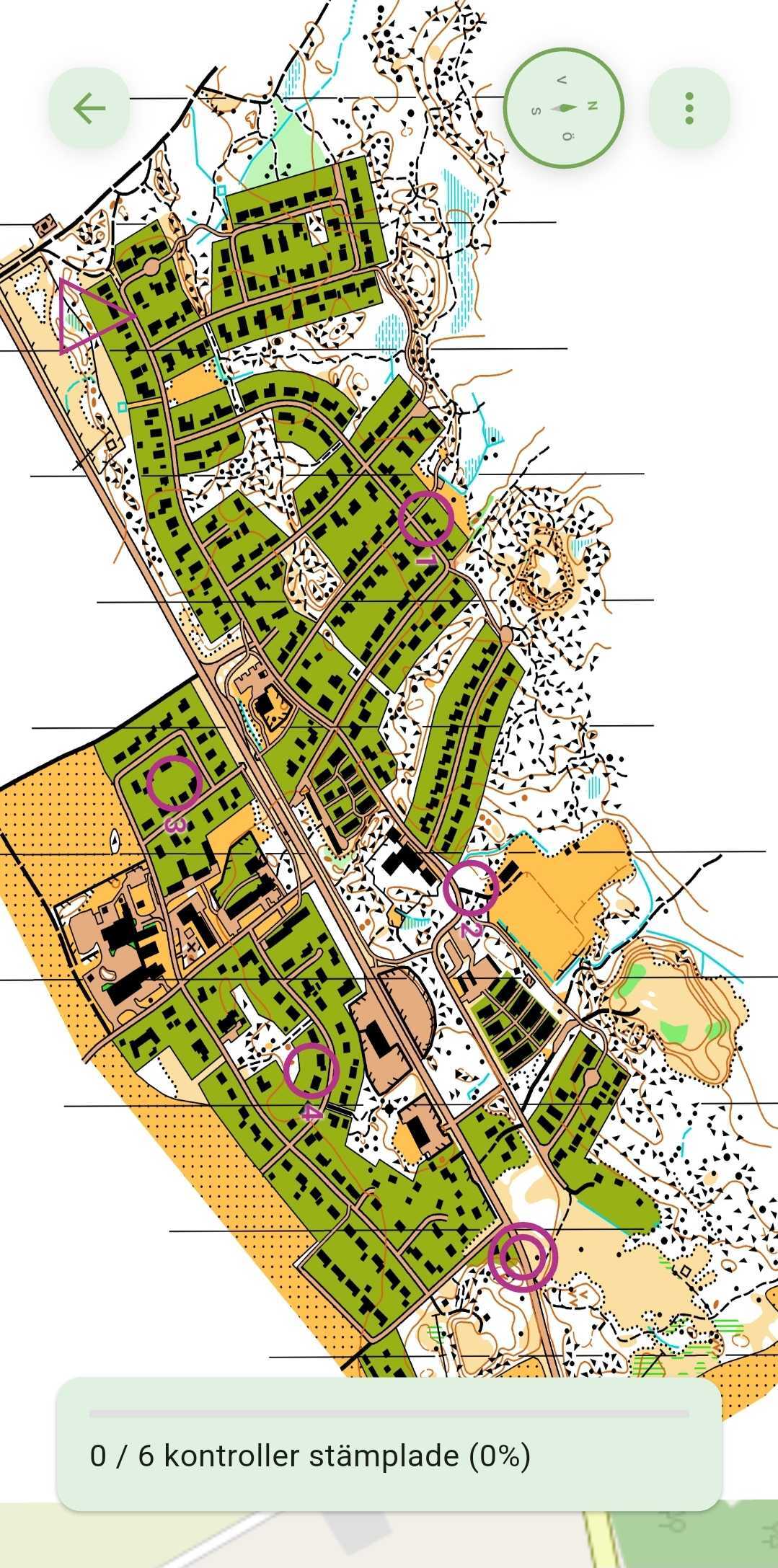 Orientering karta - skärmbild